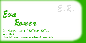 eva romer business card